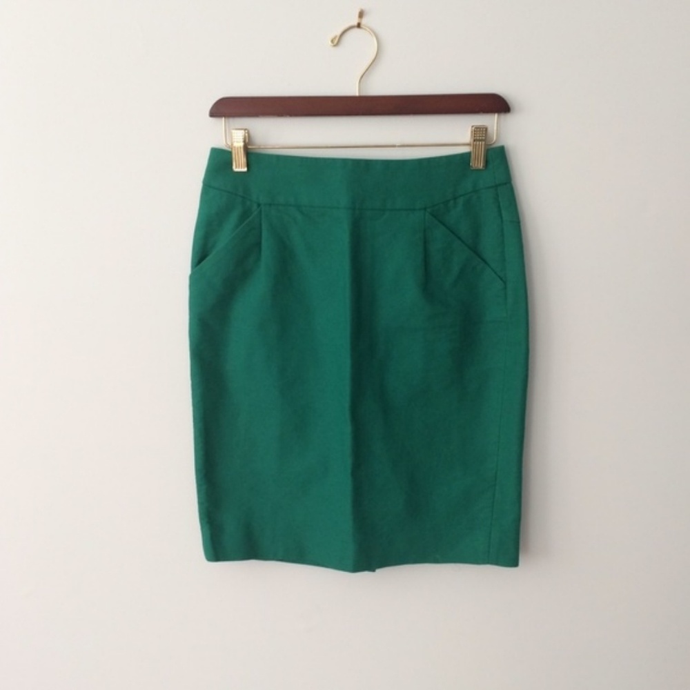 Gorgeous J Crew Kelly Green Pencil Skirt Sz 2